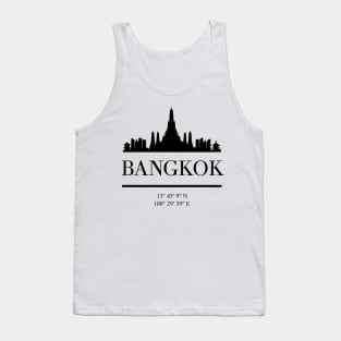 BANGKOK THAILAND BLACK SILHOUETTE SKYLINE ART Tank Top